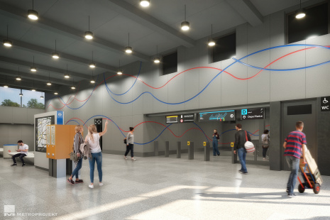 2022 - stanice Nádraží Krč - hala jižního výstupu