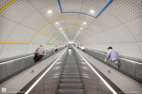2022 - stanice Nové Dvory - severní eskalátor