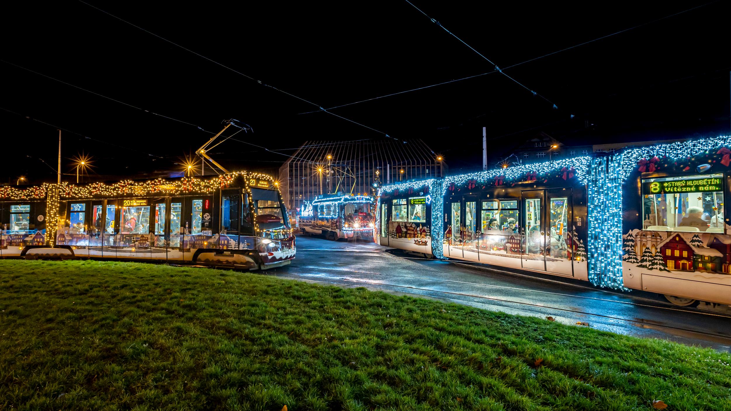 Vánoční tramvaje v Praze