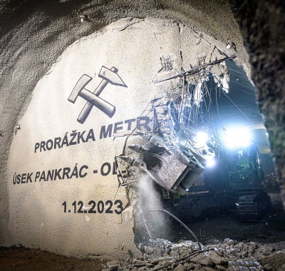 První úsek metra D Pankrác...