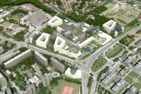 2011 - stanice Nemocnice Krč - nadhled na možnou výstavbu v okolí stanice