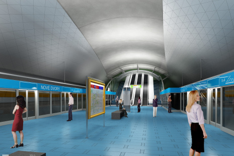 2012 - stanice Nové Dvory - nástupiště