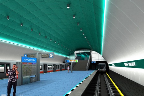 2013 - stanice Nové Dvory - nástupiště