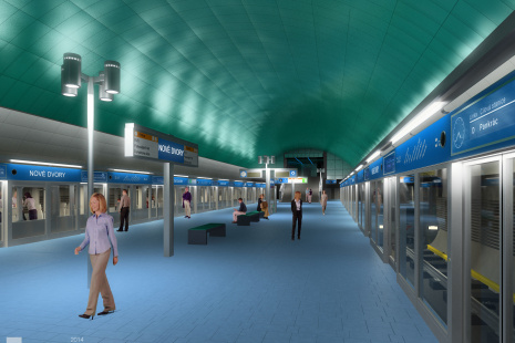 2014 - stanice Nové Dvory - nástupiště