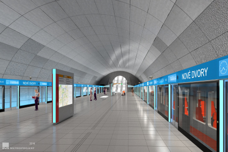 2016 - stanice Nové Dvory - nástupiště