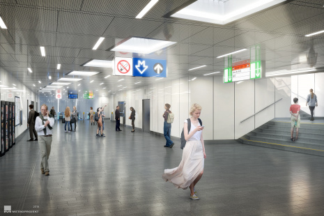 2019 - stanice Olbrachtova - interiér jižního vestibulu