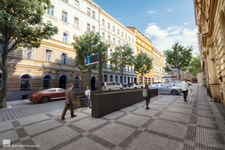 2026_jižní vestibul - výstup v&nbsp;ulici Sázavská