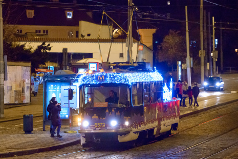 Vánoční mazací tramvaj