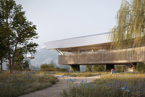 Visualisation of the Troja station.