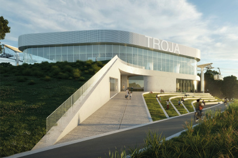 Visualisation of the Troja station.
