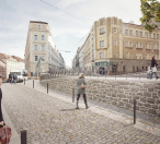 Vizualizace ulic Seifertova a&nbsp;Chlumova. Autor: edit architects.