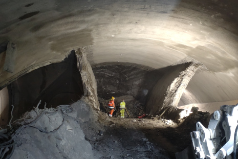 260327_ražba středního dílčího výrubu stanice Pankrác