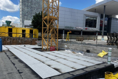 0525_Povrchy Pankrác Hydroizolace stropní desky vestibulu