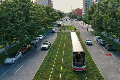 Vizualizace: Metroprojekt Praha, a. s. + Ateliér Onixia. 